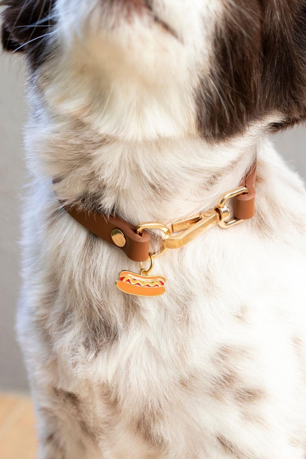 Zoe Pet Atelier Charm Neck Collar - Tan
