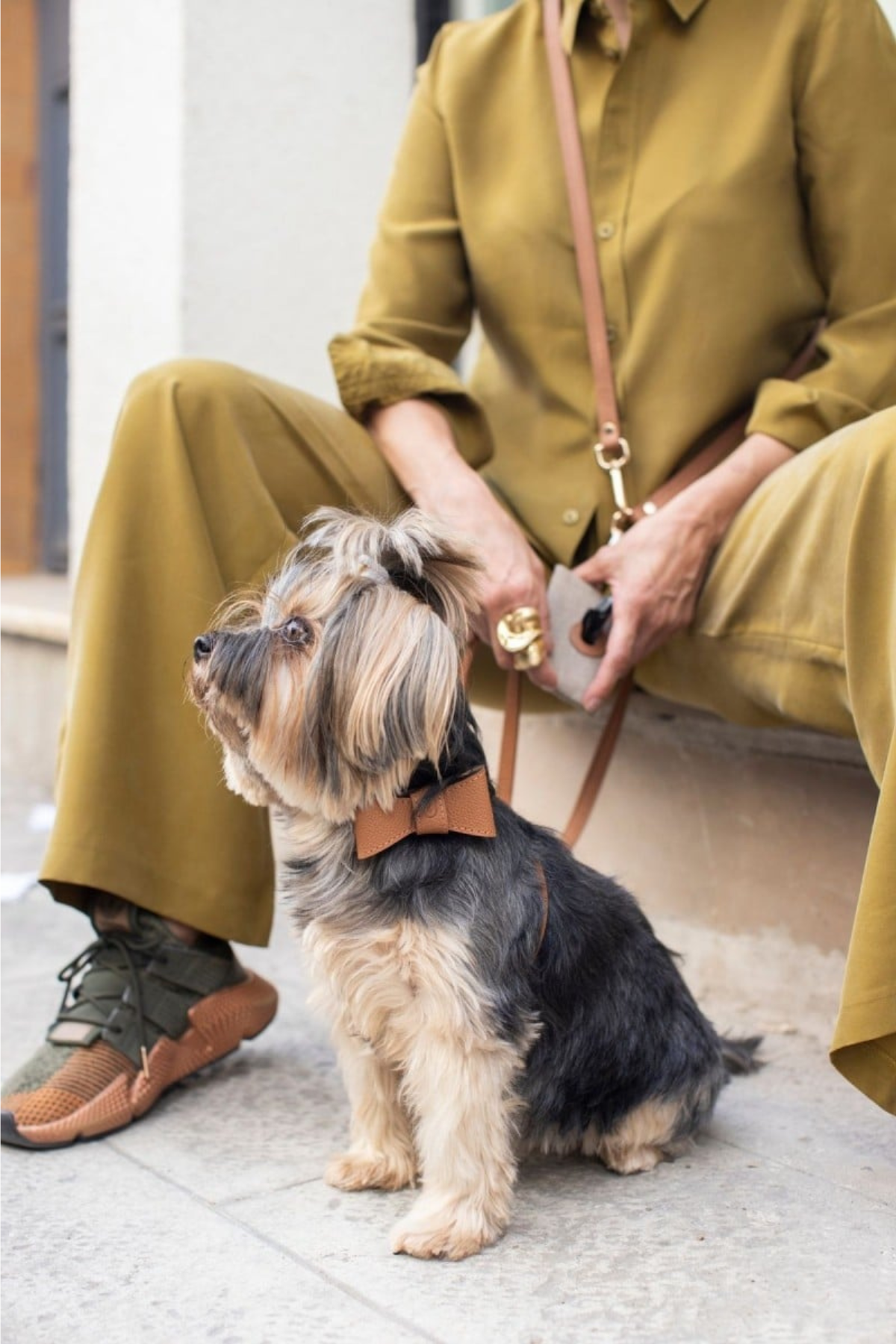 Zoe Pet Atelier SOFT TOUCH MULTI LEASH Kahverengi