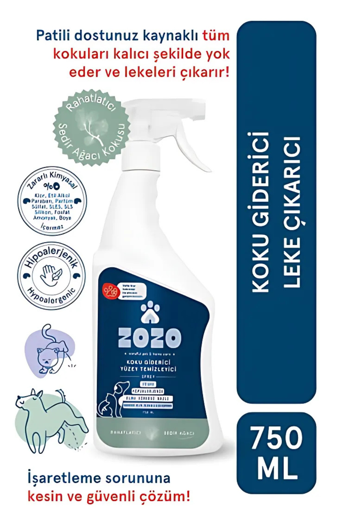 Zozo koku giderici yüzey temizleyici sprey 750ml