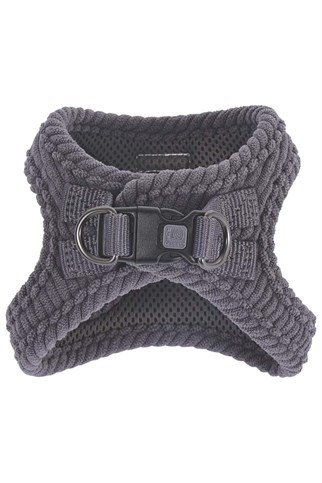 M-Pets Velvet Köpek Göğüs Tasması Gri