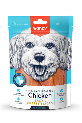 Wanpy Chicken Jerky&Cheese Slices