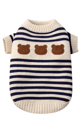 Dolcepets Ayıcık Desenli Köpek Kazak Lacivert