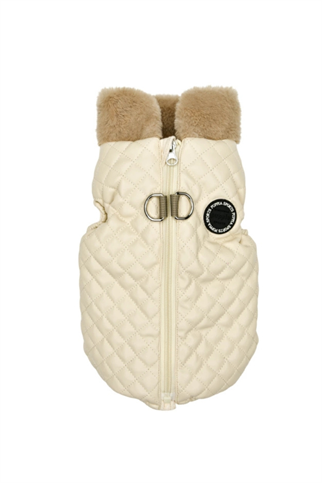 Puppia Dia Quilted Vest Jumper Köpek Tulumu - Bej