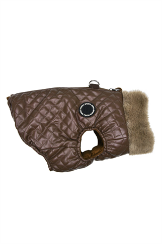 Puppia Dia Quilted Vest Jumper Köpek Tulumu - Kahverengi