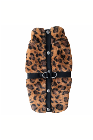 Gedyco Leopar Peluş Köpek Mont
