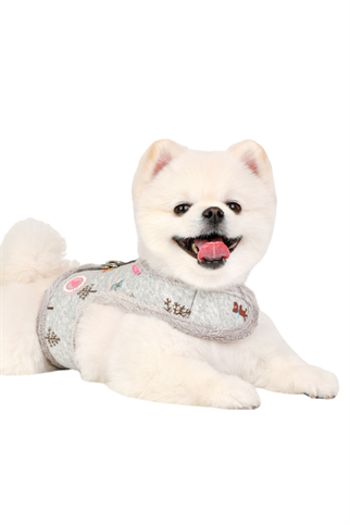 Pinkaholic New York Eira Pinka Köpek Göğüs Tasması - Melange Gri