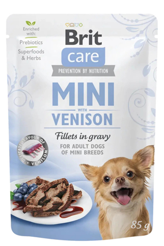 Brit Care Mini Soslu Geyik Eti Filetoları Yetişkin Köpek Yaş Mama