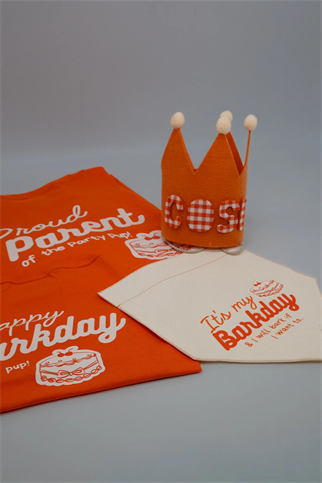 Asky&Erd Barkday Club Köpek Bandana | Turuncu