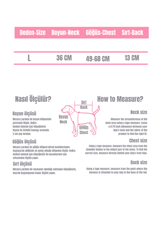 Puppia Love Letter Gövde Tasma Pembe