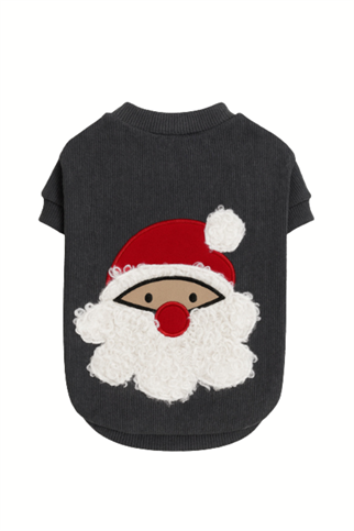 Gedyco Noel Babalı Köpek Sweatshirt Füme