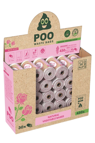 M-PETS POO DIŞKI POŞETİ 15 YAPRAK GÜL KOKULU 30LU PAKET