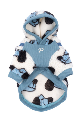 Puppia New York Max Polar Kapüşonlu Kazak - Mavi