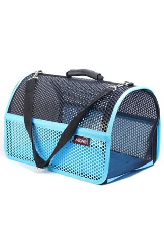 Migno Flybag Voyager Fileli Model Kedi Köpek Taşıma Çantaları - Turkuaz-Siyah