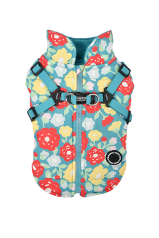 Puppia Alyssa Kışlık Köpek Tulumu - Aqua