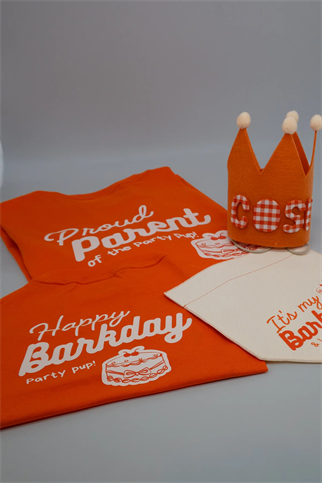 Asky&Erd Barkday Club Tshirt Turuncu