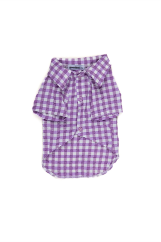 Goodboi Pötikareli Mor Gofre Gömlek