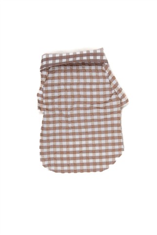 Goodboi Pötikareli Kahverengi Gofre Gömlek