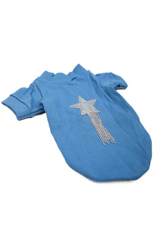 Goodboi Mavi Pırlantalı Ribana Tişört