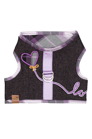 BonChicBonCoco Çift Taraflı Love Köpek Gezdirme Yeleği Lila