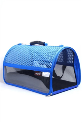 Migno Flybag Voyager Fileli-Şeffaf Model Kedi Köpek Taşıma Çantaları - Mavi