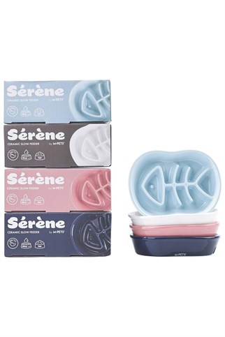 M-Pets Serene Fish Köpek Mama Kabı Beyaz