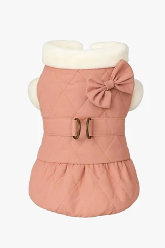 Tasmalı Fiyonk Ceket Pembe