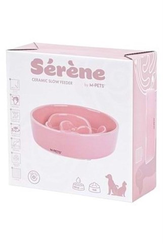 M-Pets Serene Rose Yavaş Yeme Köpek Mama Kabı Pembe
