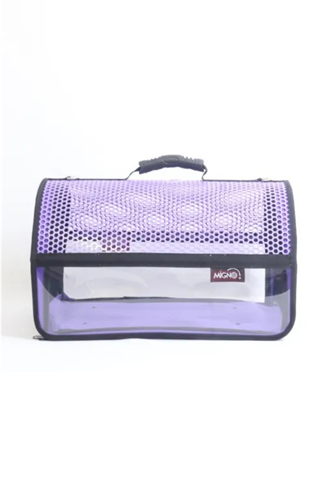 Migno Flybag Voyager Fileli-Şeffaf Model Kedi Köpek Taşıma Çantaları - Mor