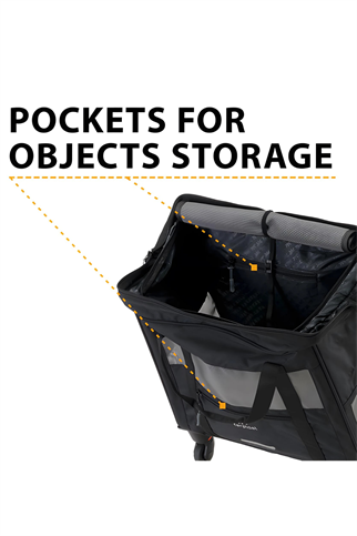 Ferplast Voyager Tekerlekli Evcil Hayvan Taşıma Çantası Siyah 