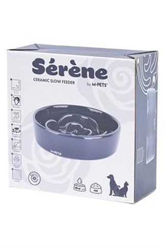 M-Pets Serene Rose Yavaş Yeme Köpek Mama Kabı Lacivert