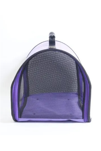 Migno Flybag Voyager Fileli-Şeffaf Model Kedi Köpek Taşıma Çantaları - Mor