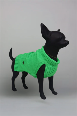 LouLou Örgü Triko Kazak Neon Yeşil 