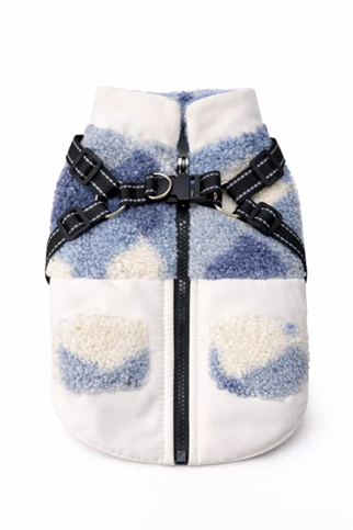 Dolcepets Tasmalı Polar Köpek Ceket Beyaz