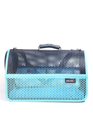 Migno Flybag Voyager Fileli Model Kedi Köpek Taşıma Çantaları - Turkuaz-Siyah
