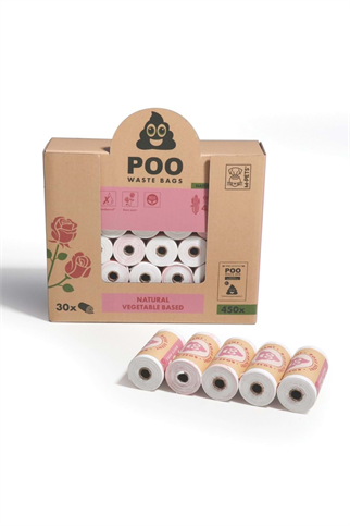 M-PETS POO DIŞKI POŞETİ 15 YAPRAK GÜL KOKULU 30LU PAKET
