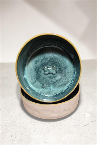 Feza Seramik Mama Kasesi Seti Beyaz/İçi Yeşil