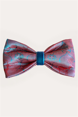 Red&Green Satin Bow Tie Deers