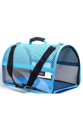 Migno Flybag Voyager Fileli-Şeffaf Model Kedi Köpek Taşıma Çantaları - Turkuaz