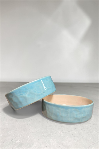 Feza Seramik Mama Kasesi Seti Mavi