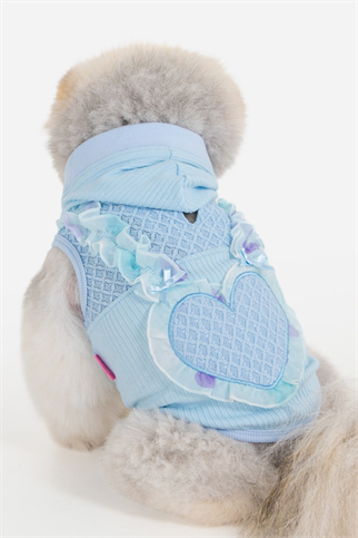 Pinkaholic New York Tiana Kapüşonlu Köpek Sweat Mavi