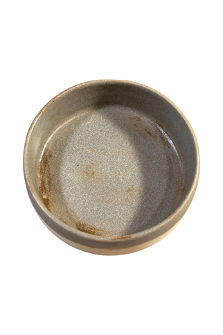 Feza Seramik Köpek Mama Kasesi- Bej/Beyaz