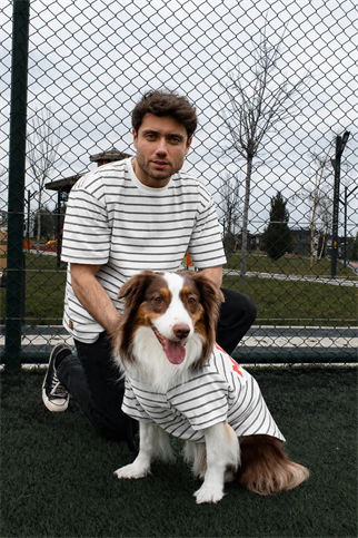 AskyxHuman | Doing My Best Club Stripe T-Shirt | Urban Grey