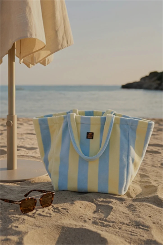 Asky&Erd Soft Rituals Geniş Tote Çanta Butterscotch Çizgili