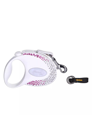 Flexi Flexi Glam S Beden Beyaz 3mt Şerit Tasma Gezdirme Kayışları