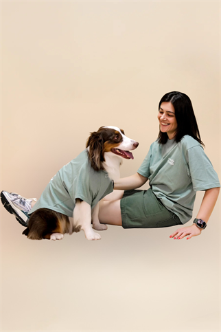 Asky&Erd It’s Just Us Tshirt | Seafoam Mist Köpek Tişört