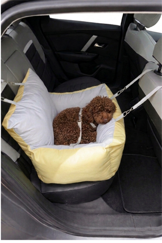 Max Design Maxie Comfort Köpek Araba Yatağı Sarı