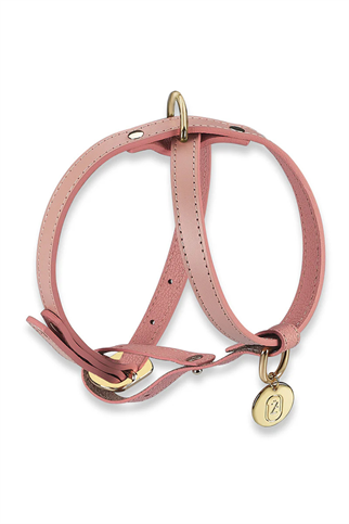 Zoe Pet Atelier Çarpraz Göğüs Tasması - Pudra Pembe