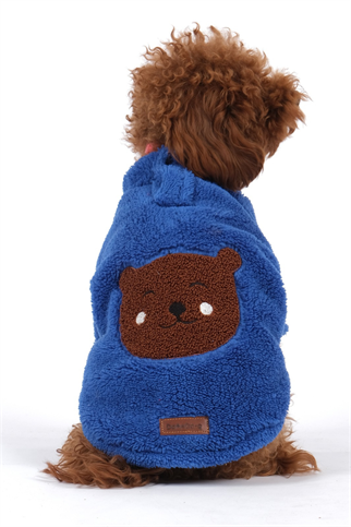 Doredog Mavi Ayıcıklı Peluş Sweatshirt
