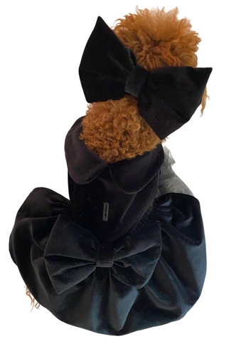 Mer Paw Kadife Siyah Elbise