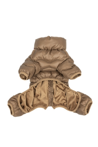 Puppia Wavy Puffer Köpek Tulumu - Kahverengi